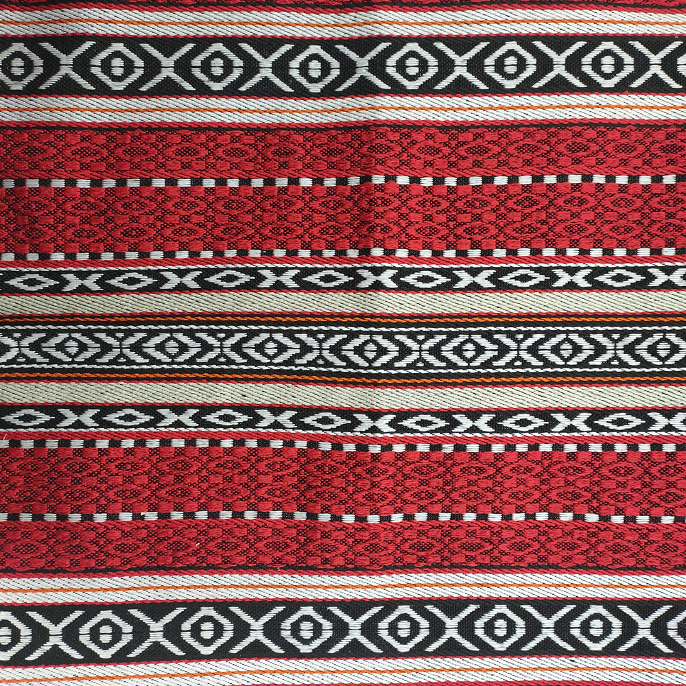 Stripe Geometryczny wzór lniany sofa Jacquard sadu sofa tkanina 