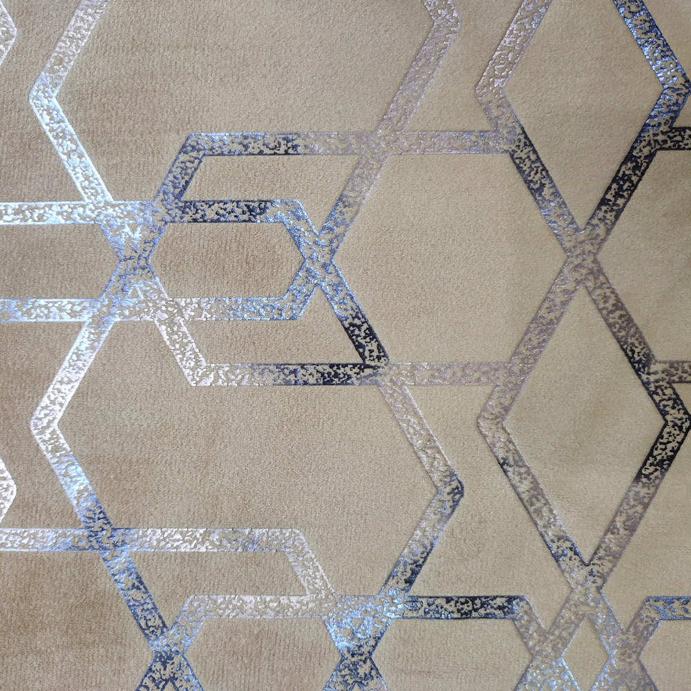 Kreatywny wzór geometryczny Gold Foil Print Holland Velvet Sofa Meble Fabric